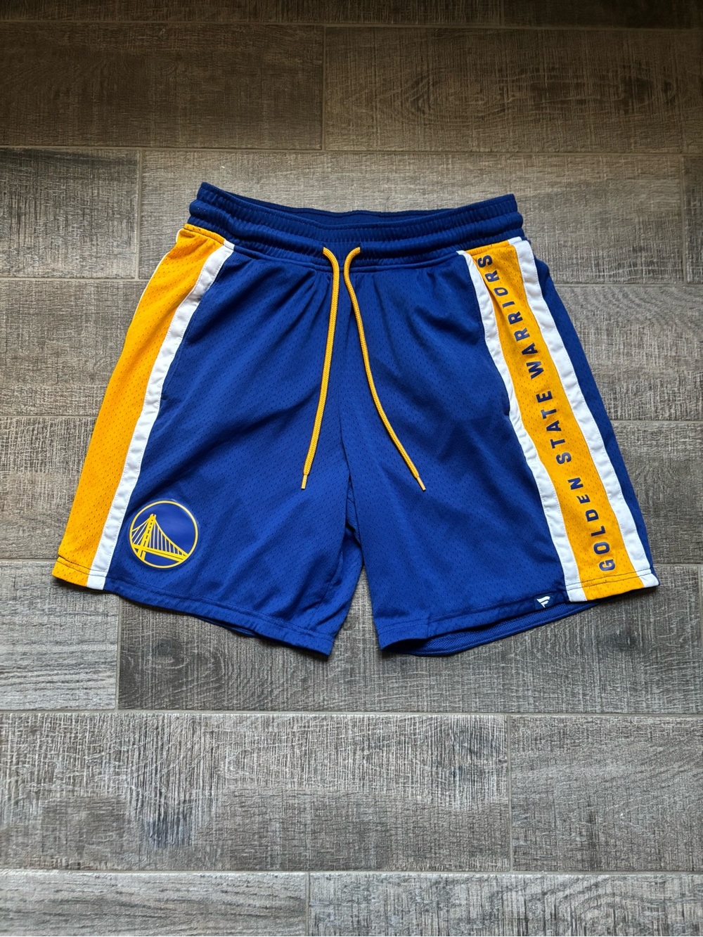 Fanatics Golden State Warriors Blue and Yellow Men's Athletic Shorts